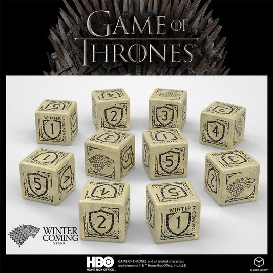 Game of Thrones Dice Set Stark 10xD6 (10)