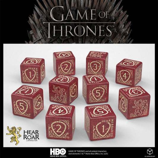 Game of Thrones Dice Set Lannister 10xD6 (10) Dice