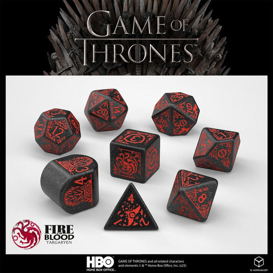 Game of Thrones Dice Set Targaryen (8)