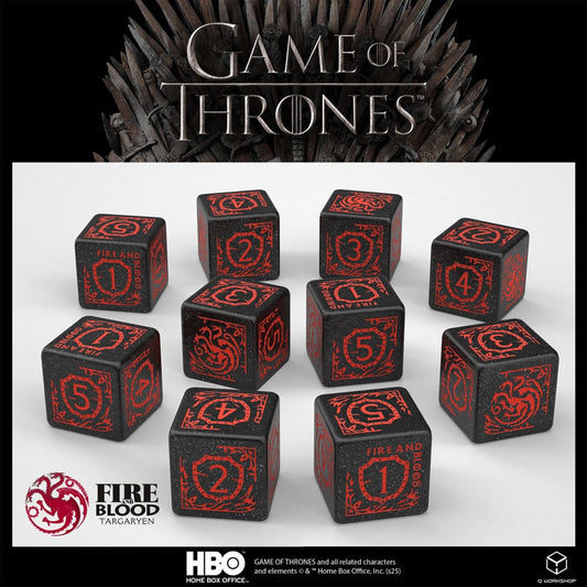 Game of Thrones Dice Set Targaryen 10xD6 (10)