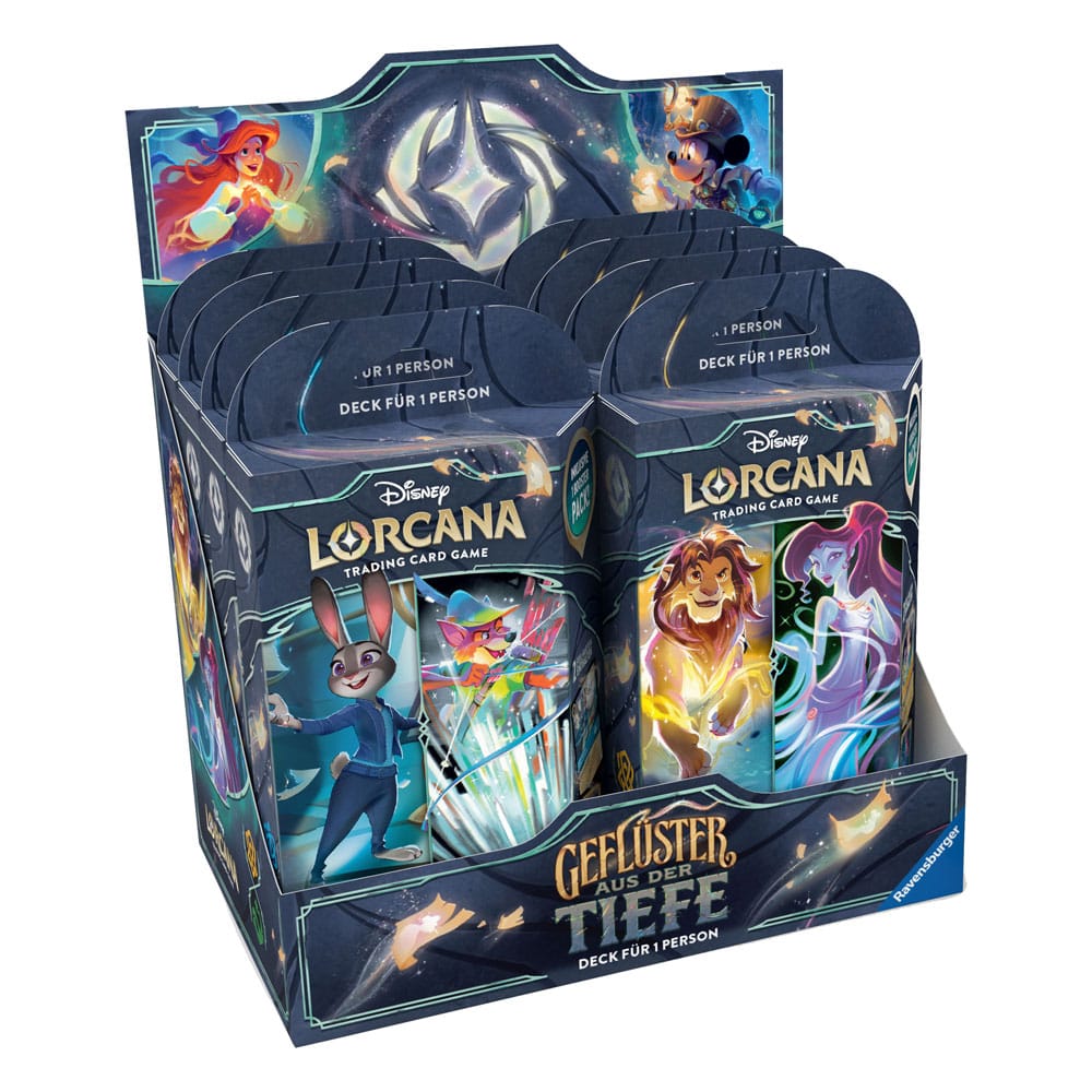 Disney Lorcana TCG Geflüster aus der Tiefe Starter Decks Display (8) *German Edition*