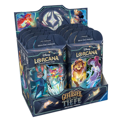 Disney Lorcana TCG Geflüster aus der Tiefe Starter Decks Display (8) *German Edition*