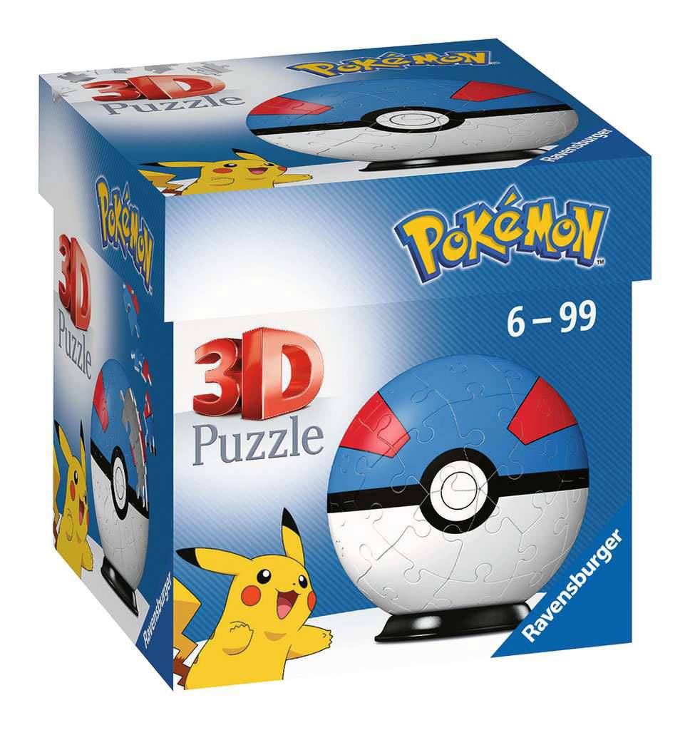Pokémon 3D Puzzle Pokéballs: Great Ball (55 pieces) Puzzles