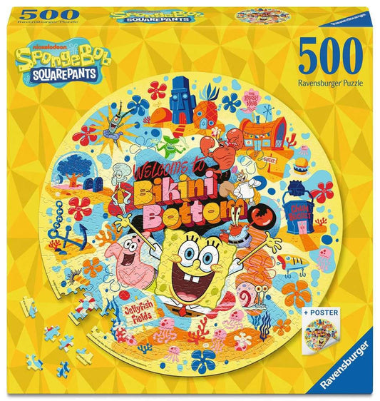 SpongeBob SquarePants Round Jigsaw Puzzle Welcome to Bikini Bottom (500 pieces) Puzzles