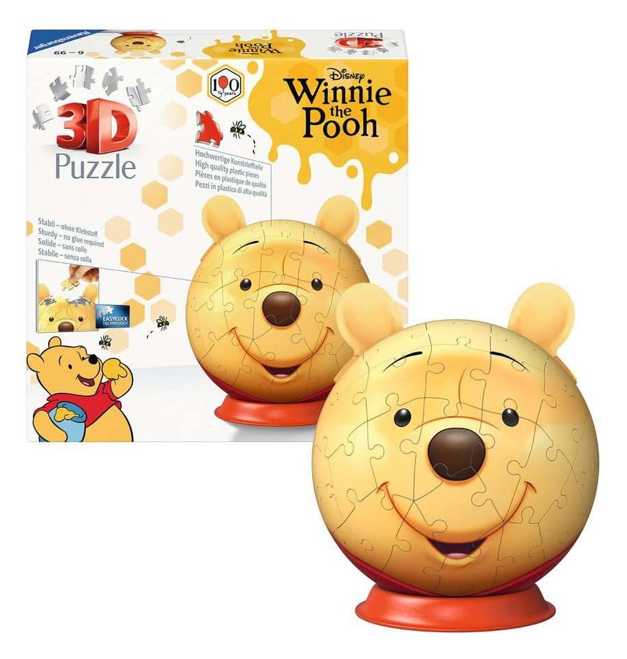 Winnie the Pooh 3D Jigsaw Puzzle Ball with Ears (77 Pieces)