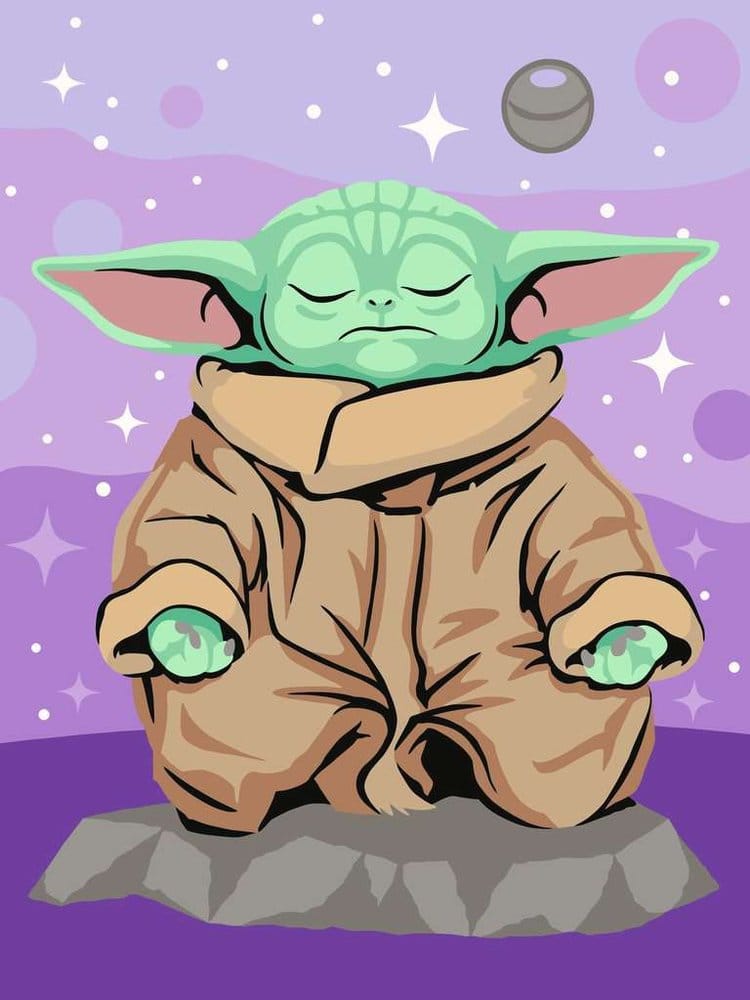 Star Wars: The Mandalorian CreArt Painting by Numbers Meditating Grogu
