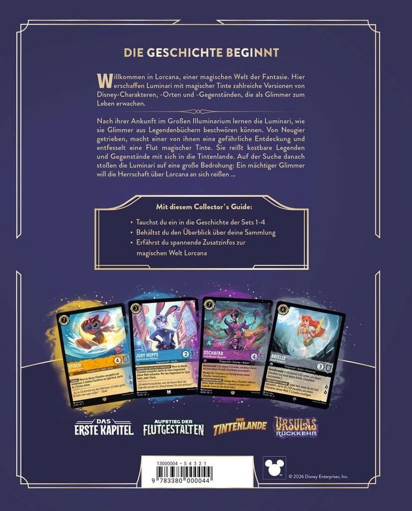 Disney Lorcana TCG Book The Official Collector's Guide: Sets 1-4 *German Version*