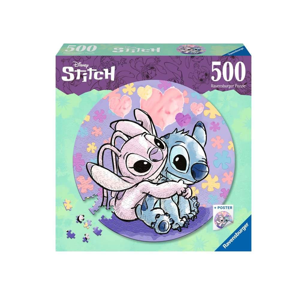 Lilo & Stitch Round Jigsaw Puzzle Stitch (500 pieces) Puzzles