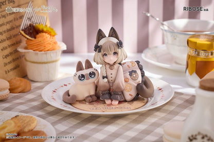 Decorated Life Collection PVC Statue Tea Time Cats x Siamese Cat Azuki-san Friendship Collaboration Exclusive Set 18 cm