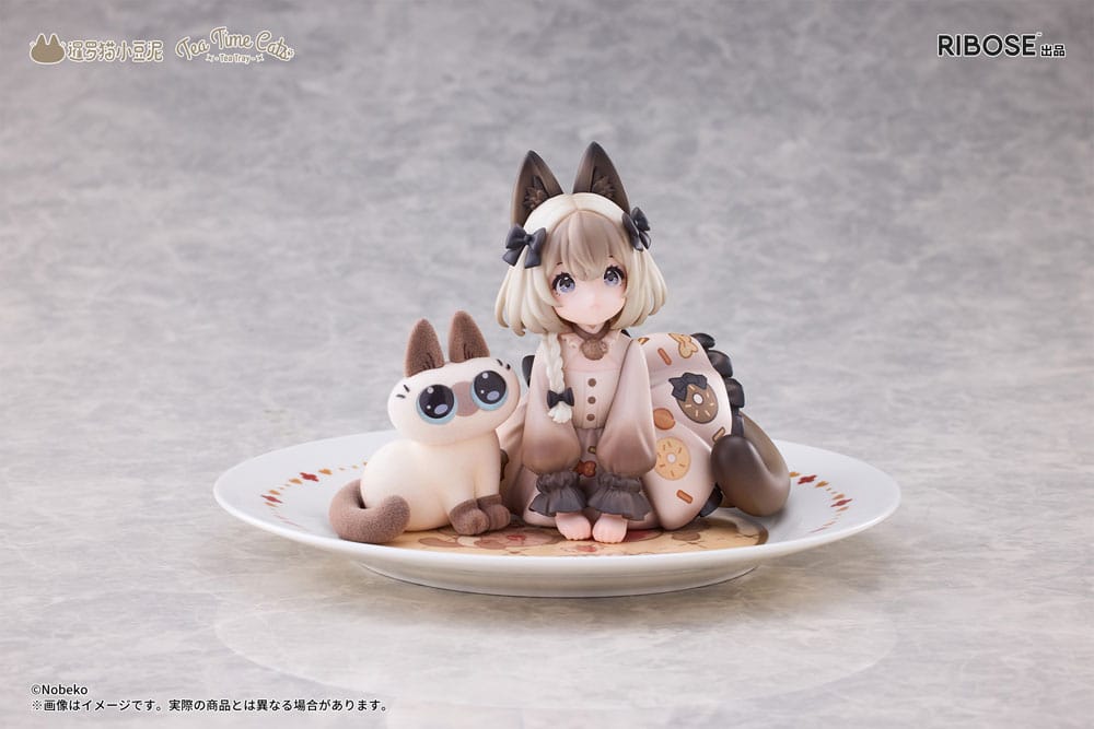 Decorated Life Collection PVC Statue Tea Time Cats x Siamese Cat Azuki-san Friendship Collaboration Exclusive Set 18 cm