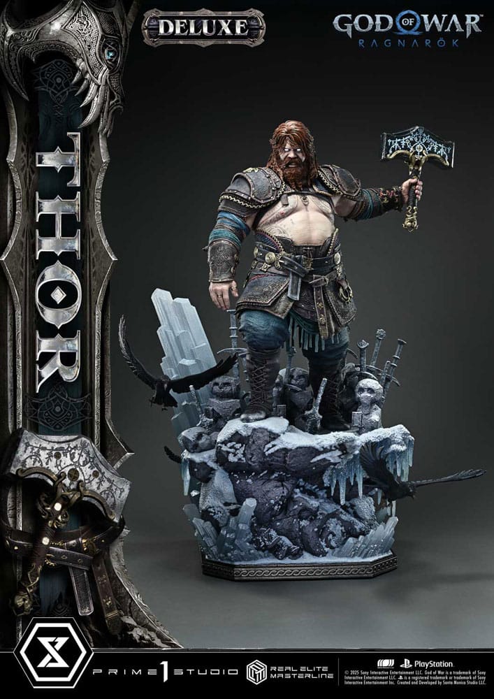 God of War: Ragnarök Real Elite Masterline Series Statue 1/3 Thor Deluxe Bonus Version 105 cm Statues