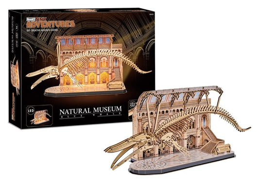 Revell Tiny Adventures Natural Museum 3D Wooden Puzzle Blue Whale 61 cm