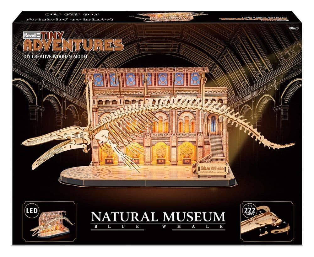 Revell Tiny Adventures Natural Museum 3D Wooden Puzzle Blue Whale 61 cm