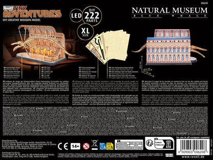 Revell Tiny Adventures Natural Museum 3D Wooden Puzzle Blue Whale 61 cm