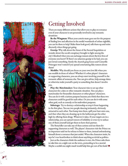 Vampire: The Masquerade 5th Edition RPG book Blood-Stained Love Sourcebook *Englische Version* Board games and