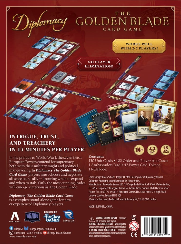 Diplomacy: The Golden Blade card game *Englische Version*