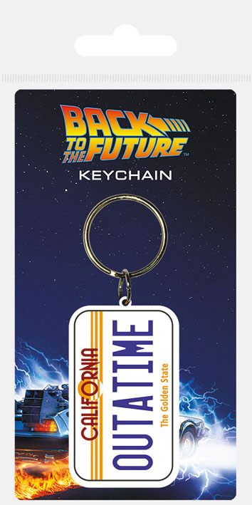 Back to the Future Rubber Keychain License Plate 6 cm Keyrings