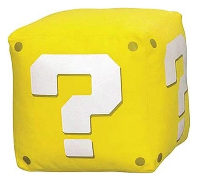 Super Mario Plush Figure Question Mark 12 cm