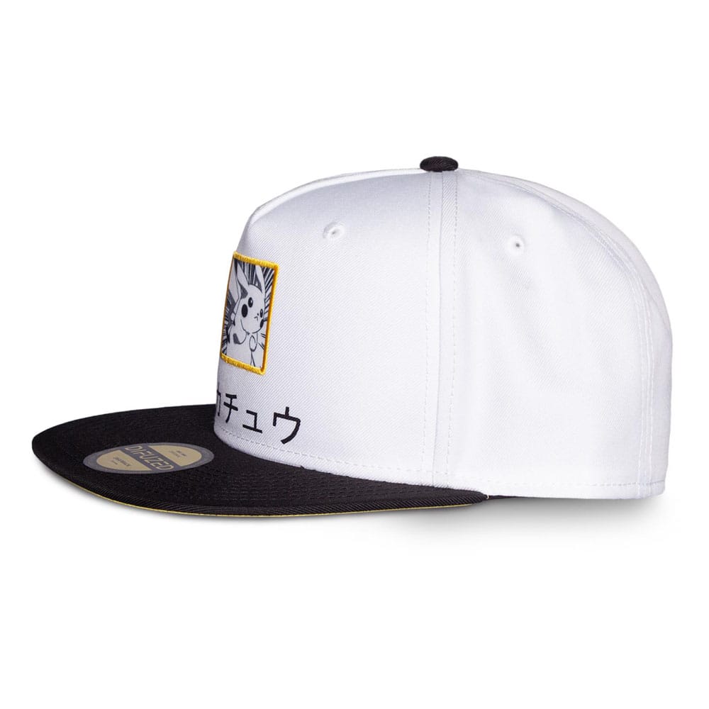 Pokémon Snapback Cap Pikachu Black White Yellow Beanies & Caps
