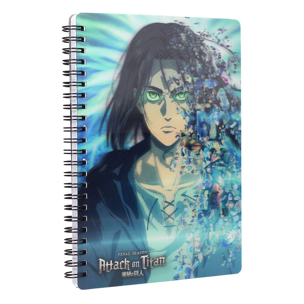 Attack on Titan Notebook with 3D-Effect Blue Stationery