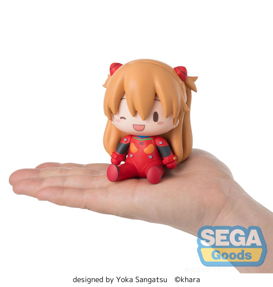 Evangelion: New Theatrical Edition Fuwa Petit Chibi Figure Asuka Plug Suit 8 cm Mini-figures