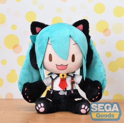 Hatsune Miku Project Diva Arcade Future Tone Fuwa Petit Plush Figure Hatsune Miku Kitty Cat LL 30 cm