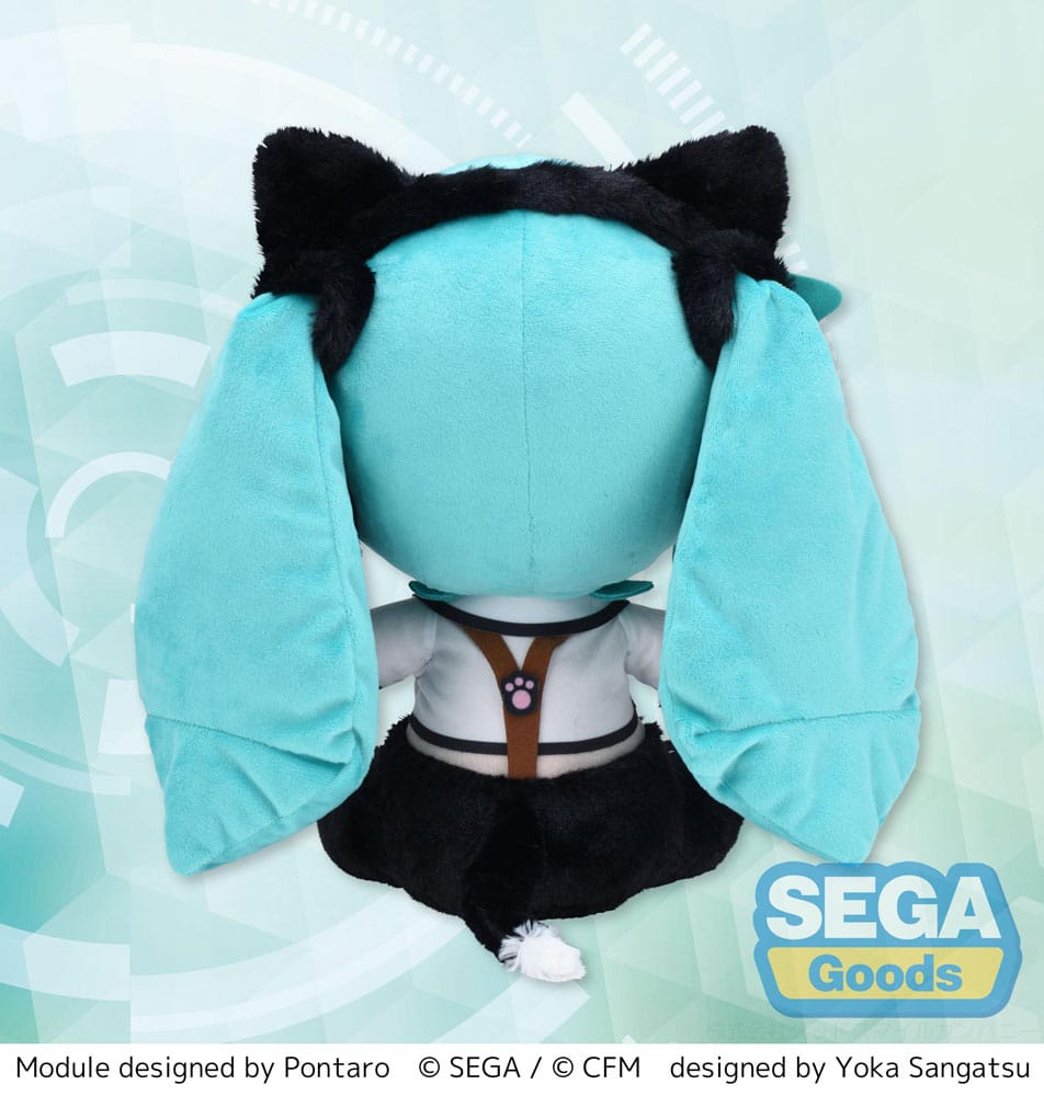 Hatsune Miku Project Diva Arcade Future Tone Fuwa Petit Plush Figure Hatsune Miku Kitty Cat LL 30 cm Plushes