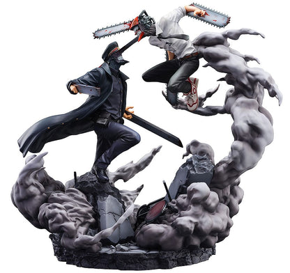 Chainsaw Man Statue Super Situation Figure Chainsaw Man vs. Samurai Sword 26 cm