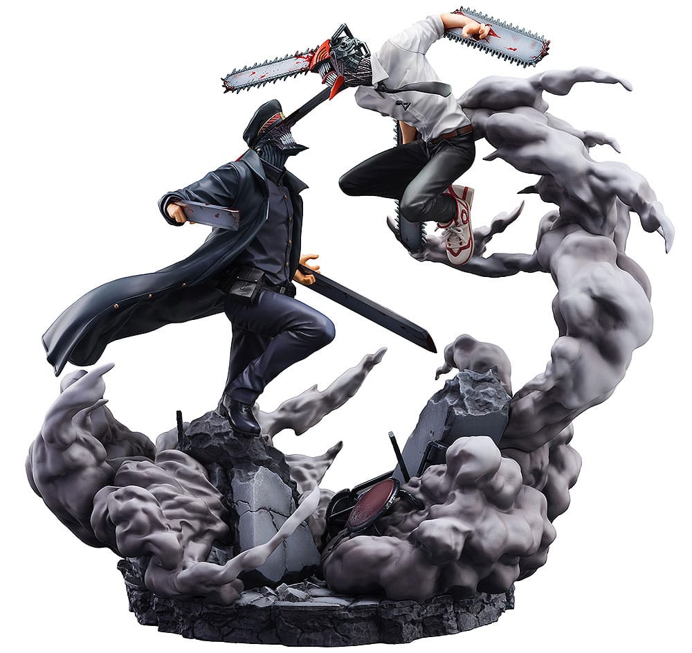 Chainsaw Man Statue Super Situation Figure Chainsaw Man vs. Samurai Sword 26 cm Statues