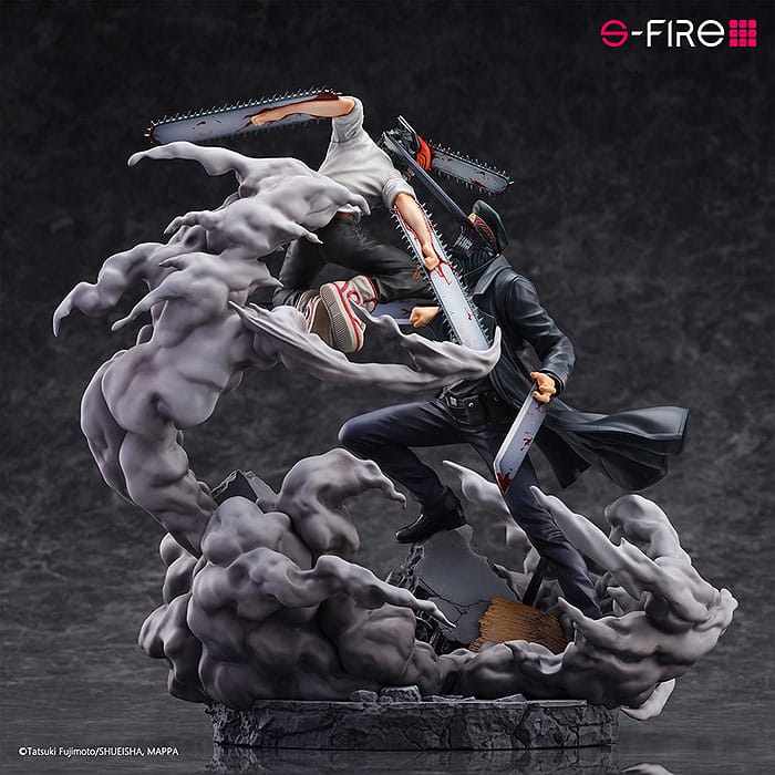 Chainsaw Man Statue Super Situation Figure Chainsaw Man vs. Samurai Sword 26 cm Statues