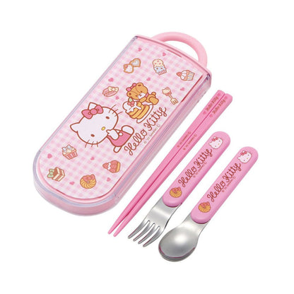 Hello Kitty Chopsticks & Spoon & Fork Set Sweety pink Kitchen- and Tableware