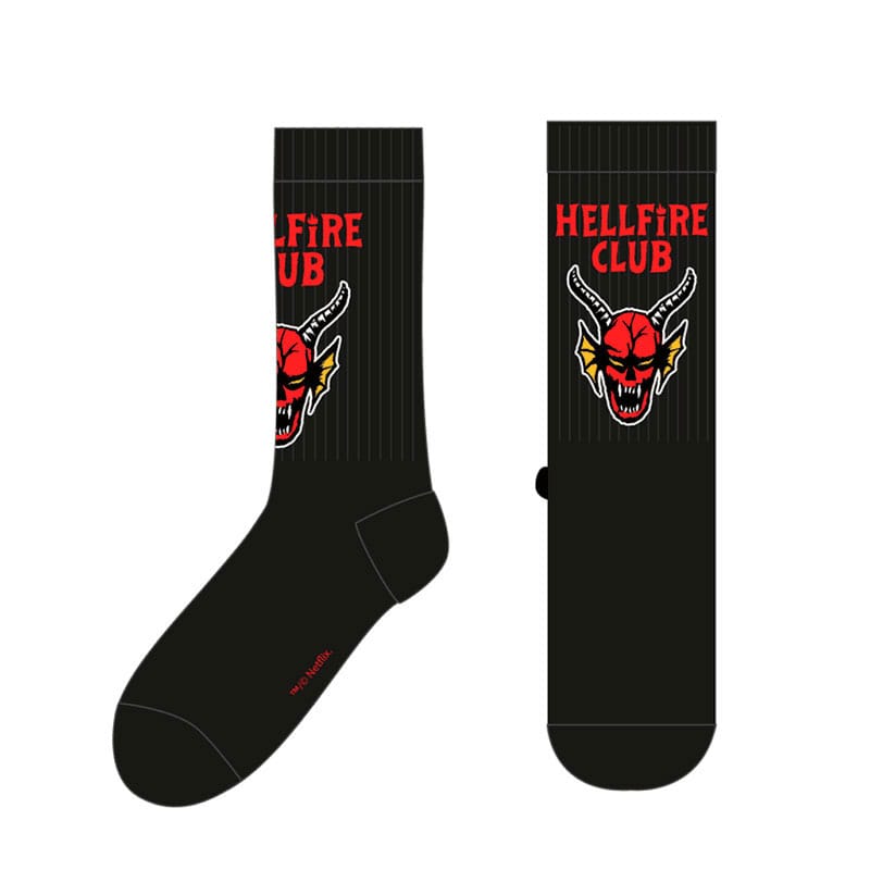 Stranger Things Socks Hellfire Club Small Footwear