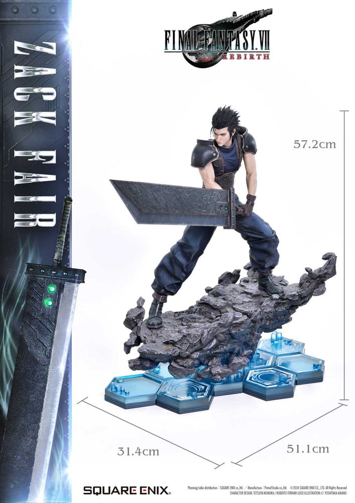 Final Fantasy VII Rebirth Statue 1/4 Zack Fair 57 cm