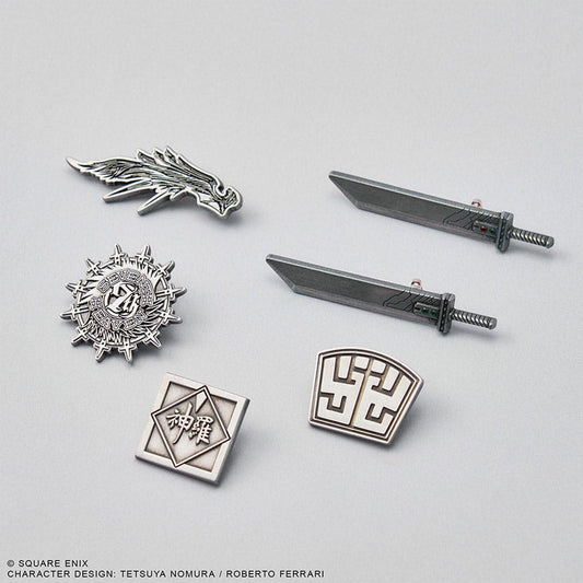Final Fantasy VII Rebirth Mini Metal Pins Blind Box Display (6) Pins & Brooches,Blind Boxes