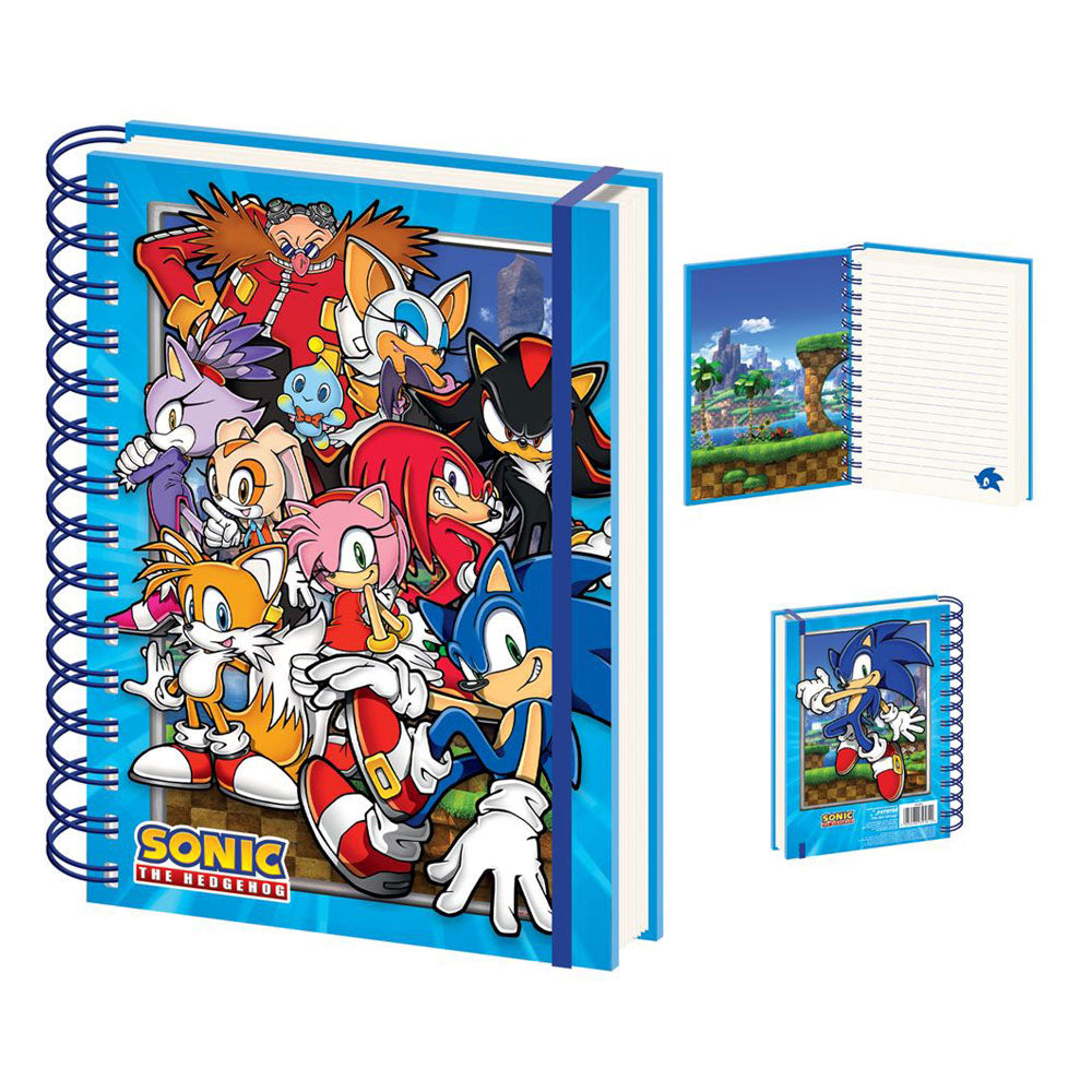 Sonic The Hedgehog Wiro Notebook A5 Green Hill Zone Gang Stationery