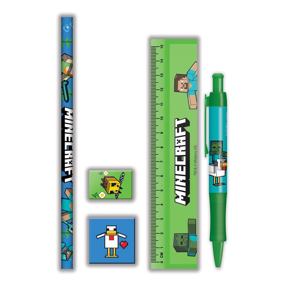 Minecraft 5-Piece Stationery Set Stationery