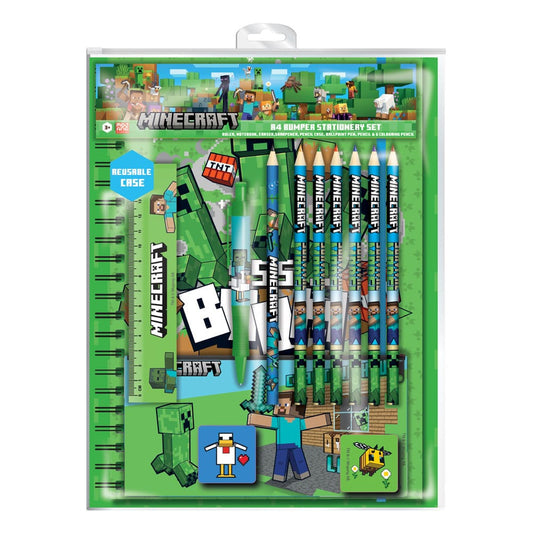 Minecraft 12-Piece Stationery Set A4 Bumper Stationery