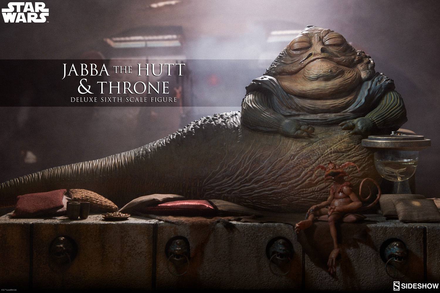 Star Wars Episode VI Action Figure 1/6 Jabba the Hutt & Throne Deluxe 34 cm
