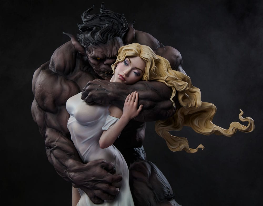 Original Artist Series Statue Beauty and the Beast by Maria Panfilova 46 cm