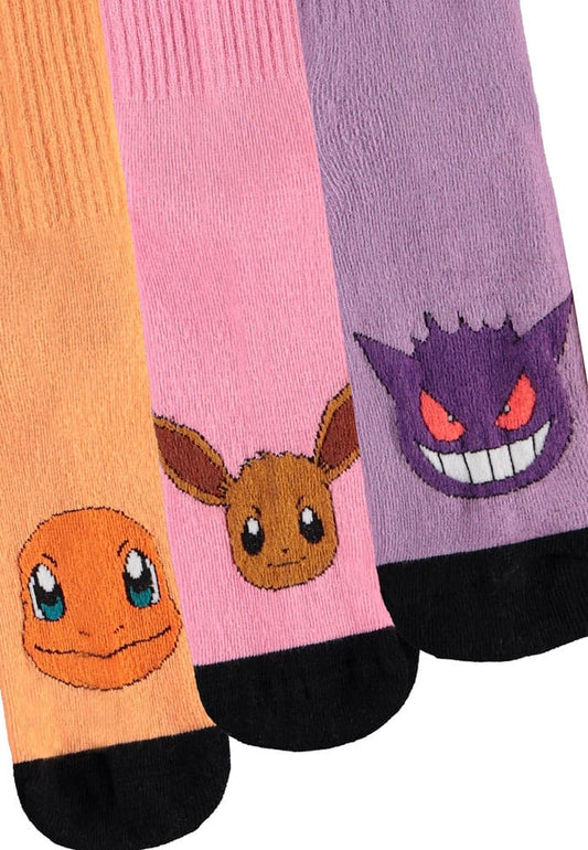Pokémon Socks 3-Pack Heads Colormix 35-38