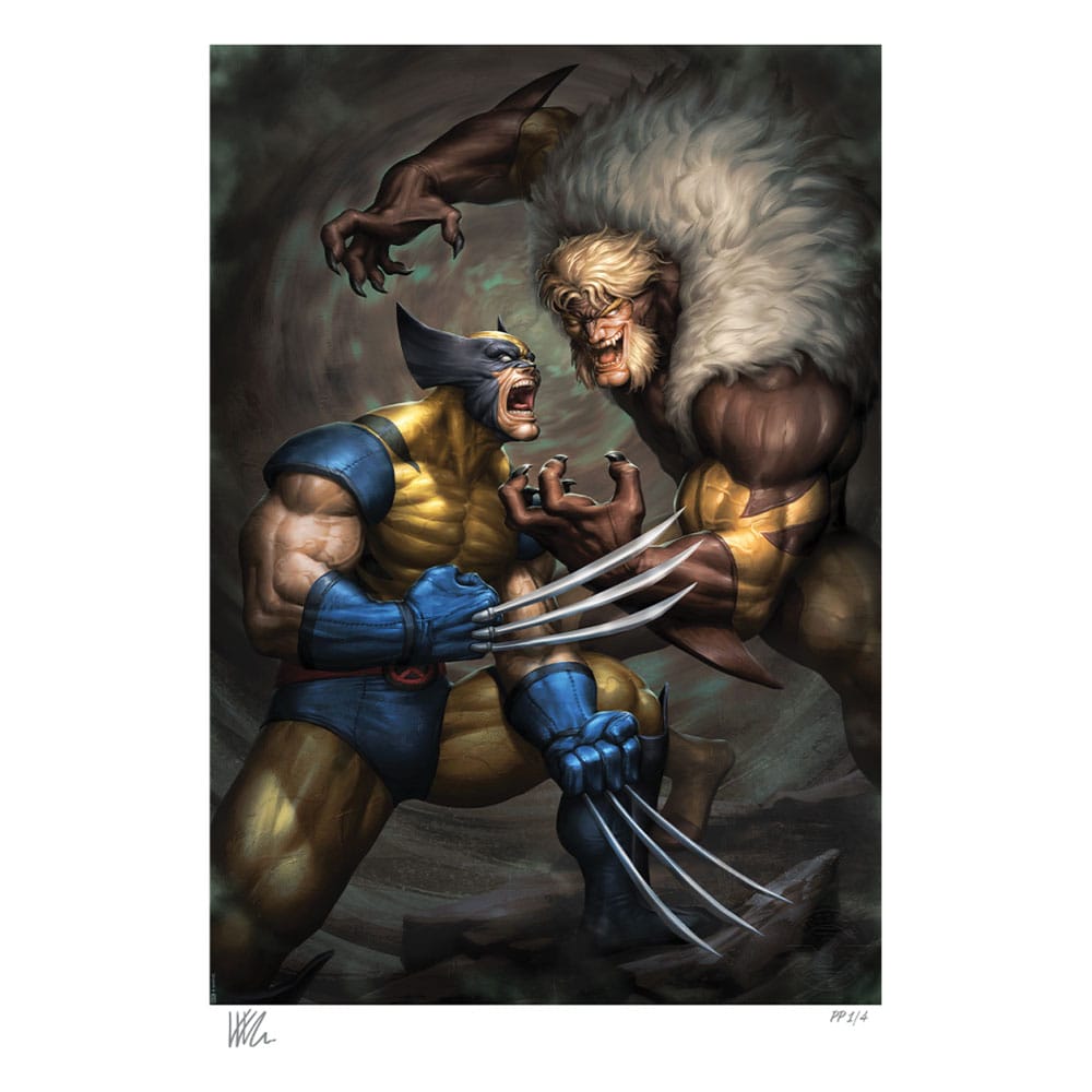 Marvel Art Print Wolverine vs Sabretooth 41 x 61 cm - unframed Posters & Wallscrolls