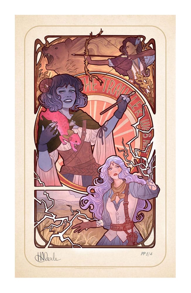 Critical Role Art Print Laura Bailey: 10th Anniversary Art Nouveau Illustrations 46 x 28 cm - unframed Posters &