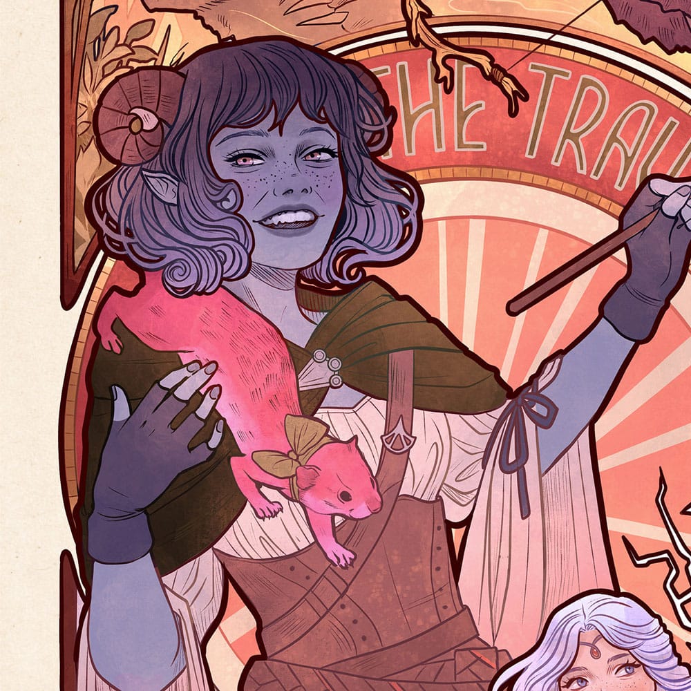 Critical Role Art Print Laura Bailey: 10th Anniversary Art Nouveau Illustrations 46 x 28 cm - unframed Posters &