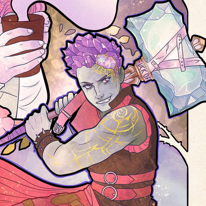 Critical Role Art Print Taliesin Jaffe: 10th Anniversary Art Nouveau Illustrations 46 x 28 cm - unframed