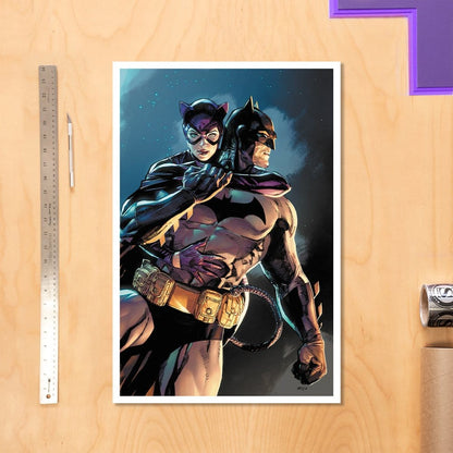 DC Comics Art Print Batman & Catwoman 61 x 41 cm - unframed
