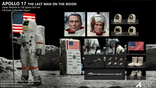 NASA Apollo 17 Action Figure 1/6 The Last Man on the Moon 30 cm