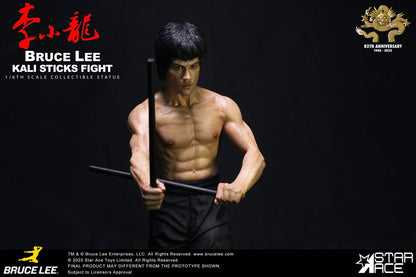 Enter the Dragon Movie Statue 1/6 Bruce Lee Kali Sticks Fight Normal Basement Version 30 cm