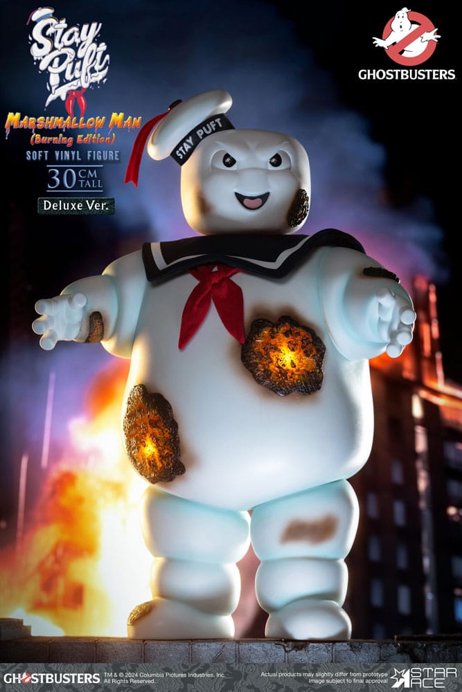 Ghostbusters Soft Vinyl Statue Stay Puft Marshmallow Man Burnign Edition Deluxe Version 30 cm Statues