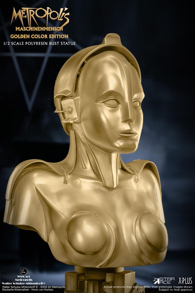 Metropolis Bust 1/2 Maria Maschinenmensch Metallic Gold Color Edition 50 cm Busts