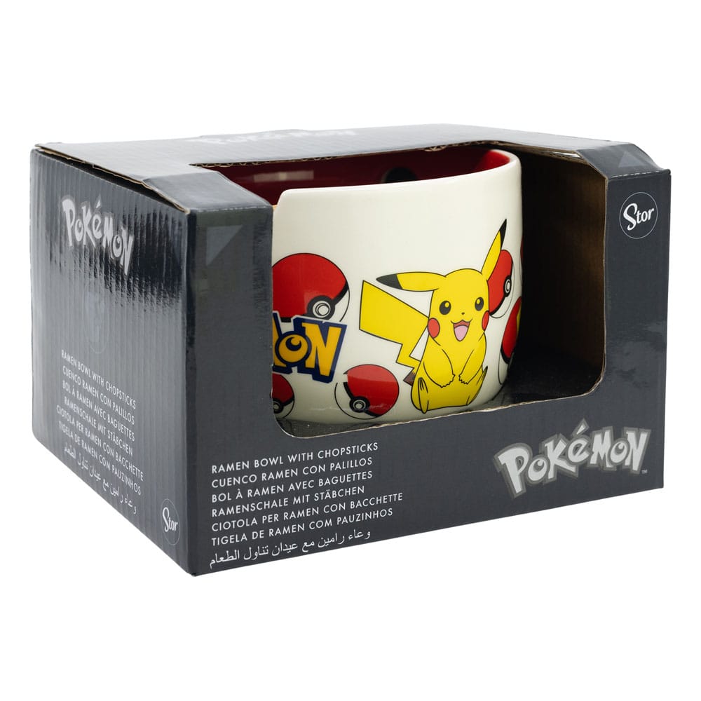 Pokémon Ramen Bowl with Chopsticks Face Kitchen- and Tableware